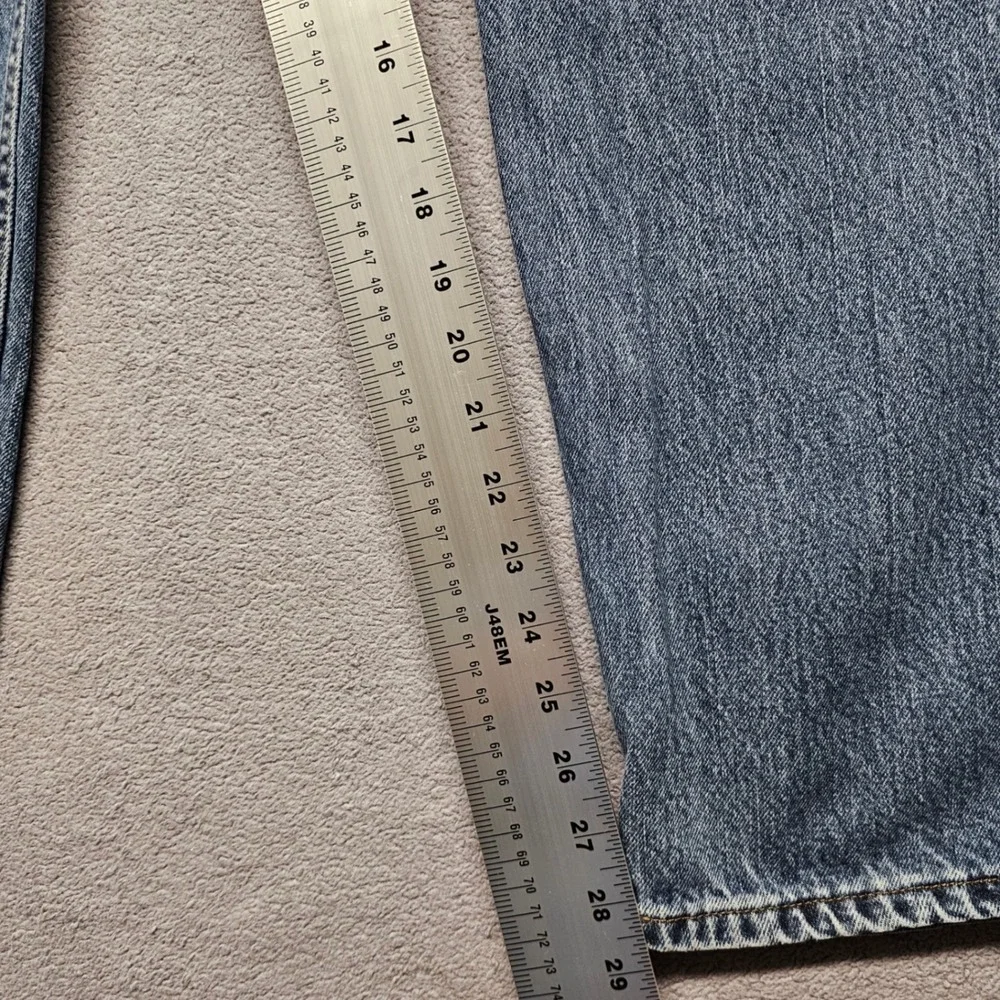 Arizona Jeans Mens 32x29 Blue Denim Medium Wash Loose Fit Grunge Straight Leg